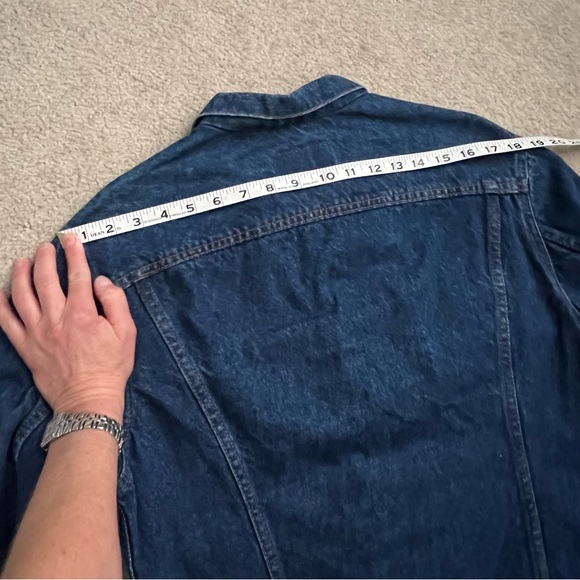 Vintage Levi’s Men’s Original Trucker Denim Jacket Made in France Med-Dark Wash - Picture 9 of 12